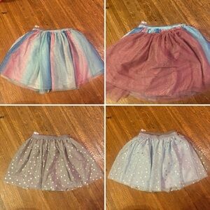 4 sparkly skirt bundle (sz 8-10/M)